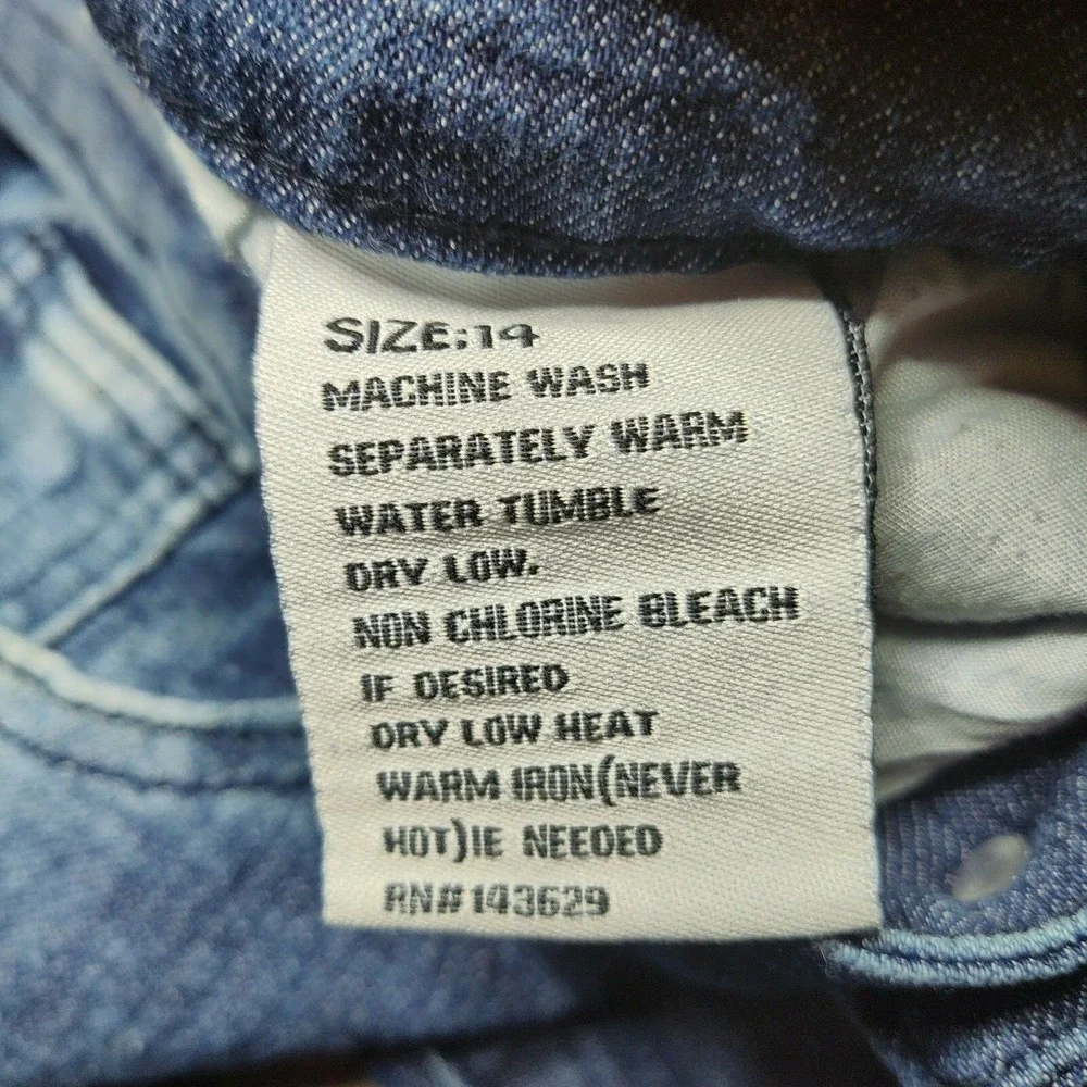 ENCRYPTED SUPPLY COMPANY Girls Size 14 The Collection Stretch‎ Denim Jeans